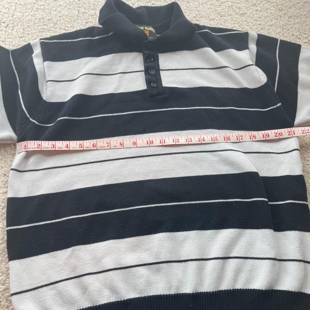 ⭐️3 for $30 Charlie Browns County The Real OG FB County Mens Stripe Polo Sz XL - Picture 5 of 7